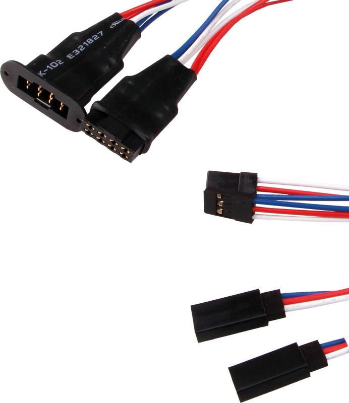 Robbe Modellsport Kabelsatz für 2 Servos MPX 8-pin Hochstrom Stecker System auf Futaba 300mm 22AWG/0,32²mm 1 Satz / 46314