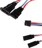 Robbe Modellsport Kabelsatz für 2 Servos MPX 8-pin Hochstrom Stecker System auf Futaba 300mm 22AWG/0,32²mm 1 Satz / 46314