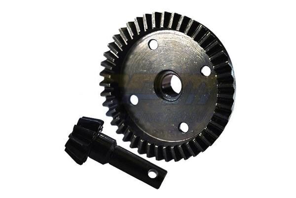 GPM black TRAXXAS Sledge 42CrMo ALLOY STEEL DIFF BEVEL GEAR 43T & PINION GEAR 10T-2PC / SLE1200SBK