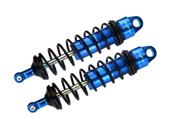 GPM black TRAXXAS Sledge WITH 6MM SHAFT - 2PC SET blau ALUMINUM 6061-T6 FRONT ADJUSTABLE SPRING DAMPERS 128MM / SLE128FBBK