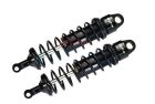GPM black TRAXXAS Sledge WITH 6MM SHAFT - 2PC SET schwarz ALUMINUM 6061-T6 FRONT ADJUSTABLE SPRING DAMPERS 128MM / SLE128FBKBK