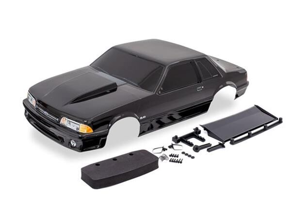 TRAXXAS Karo Ford Mustang Fox Body schwarz lackiert komplett / TRX9421A