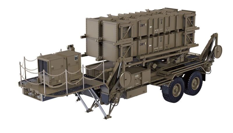 AMEWI / U.S. M747 Sattelaufflieger Raketenwerfer grün KIT / 22563