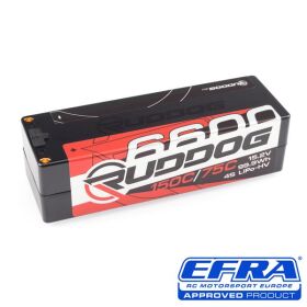 RUDDOG Racing 6600 (99.9Wh) 150C/75C 15.2V LCG 1/8 Pack LiPo-HV Akku / RP-0475