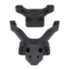 Team Associated RC10B6.4 FT Top Plate and Ballstud Mount, carbon / AE91972
