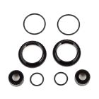 Team Associated 13mm Shock Collar and Seal Retainer Set, black aluminum / AE91929