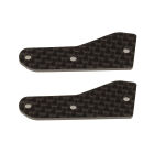 Team Associated RC8B4 FT front upper suspension arm inserts, carbon fiber, 2.0 mm / AE81537