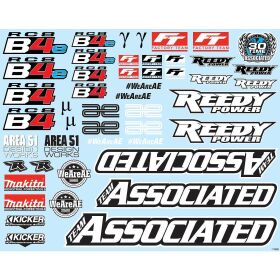Team Associated RC8B4 Decal Sheet / AE81588