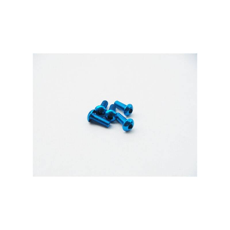 Hiro Seiko Alloy Hex Socket Button Head Screw M3x14 (4pcs | T-Blue) / HS-48693