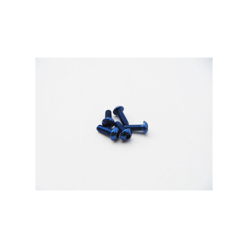 Hiro Seiko Alloy Hex Socket Button Head Screw M3x15 (4pcs | Y-Blue) / HS-48699