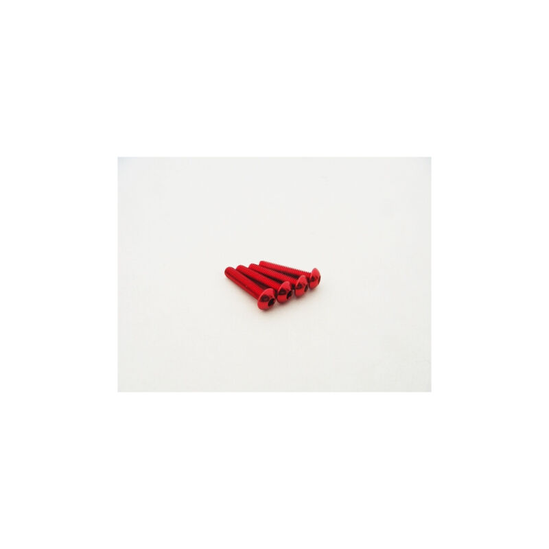 Hiro Seiko Alloy Hex Socket Button Head Screw M3x20 (4pcs | Red) / HS-48707
