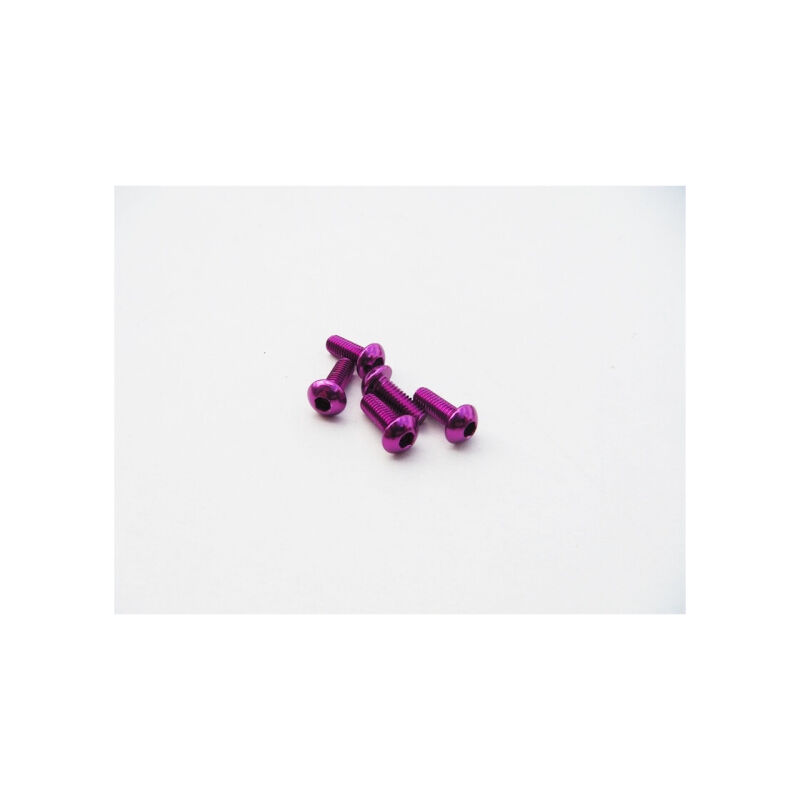 Hiro Seiko  Alloy Hex Socket Button Head Screw M3x15  (4pcs | Purple) / HS-48709