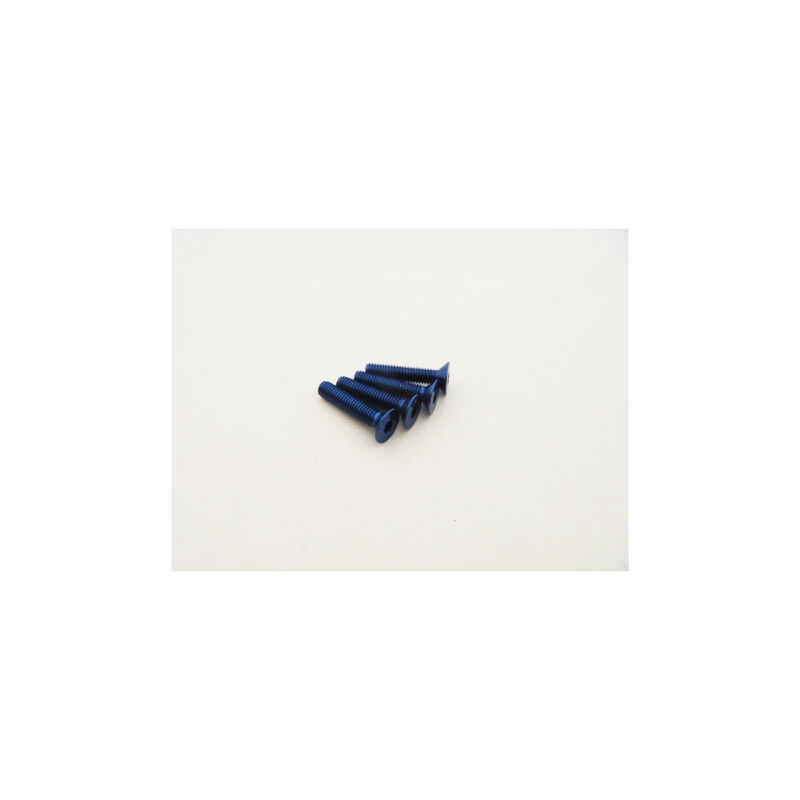 Hiro Seiko Alloy Hex Socket Flat Head Screw M3x18 (4pcs | Y-Blue) / HS-48756