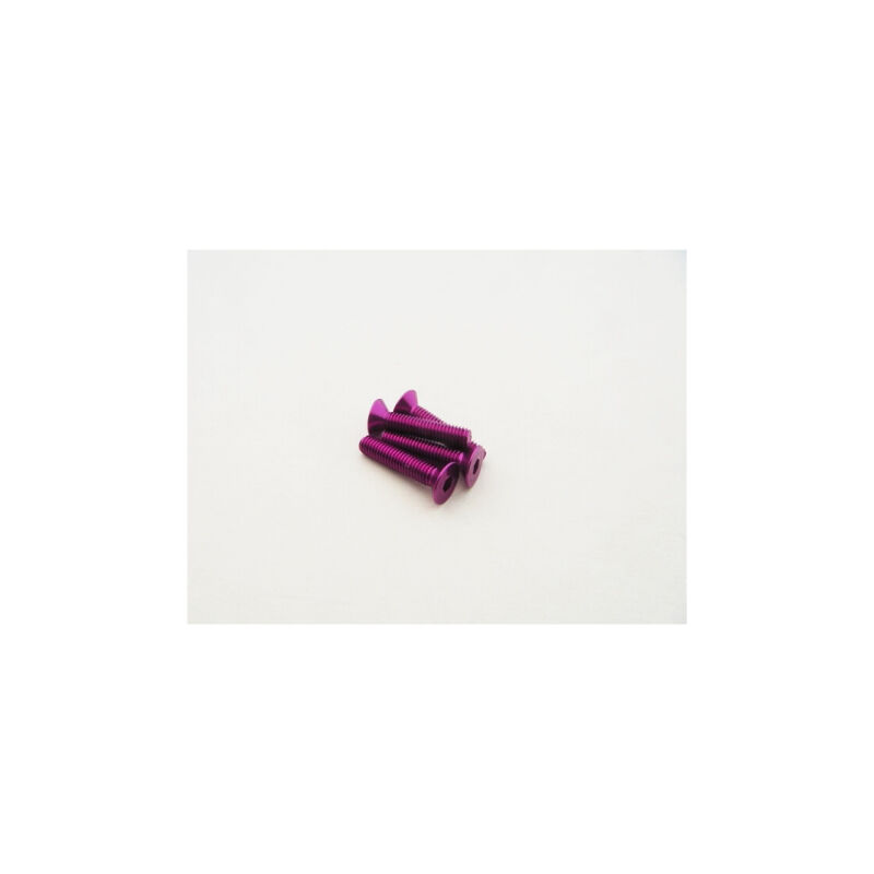 Hiro Seiko  Alloy Hex Socket Flat Head Screw M3x18  (4pcs | Purple) / HS-48766