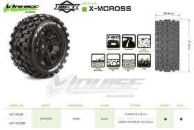 Louise RC MFT X-MCROSS X-Maxx Serie Mounted Sport Black wheels Hex 24mm L-T3352B