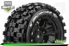 Louise RC MFT X-MCROSS ARRMA Kraton 8S Mounted Sport Black wheels Hex 24mm L-T3352BM
