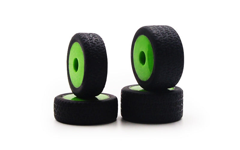 Carisma RC GT24B GREEN WHEELS/TIRES MOUNTED / CA-15638
