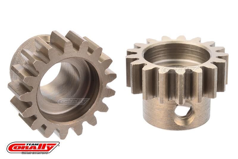 Team Corally M1.0 Pinion Short Wide Teeth Hardened Steel 18 Teeth Shaft Dia. 8mm / C-73818