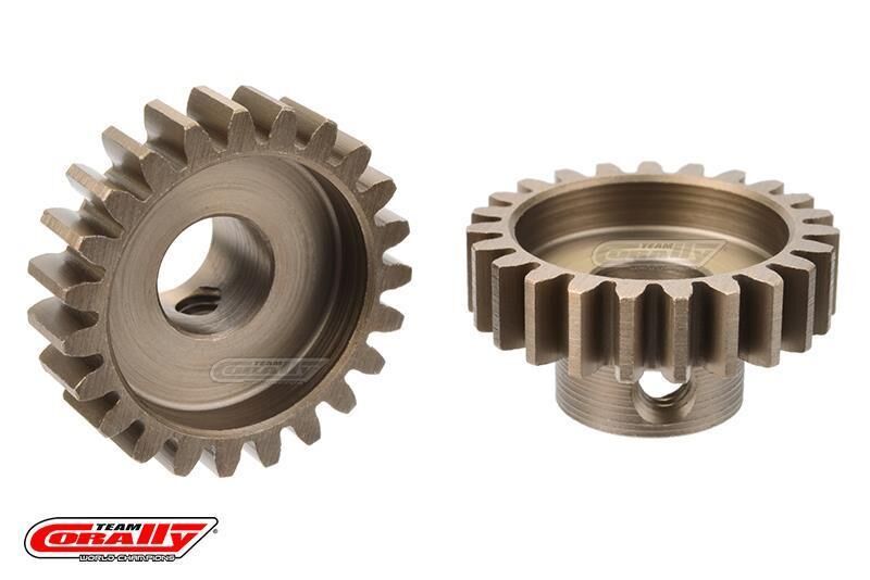 Team Corally M1.0 Pinion Short Wide Teeth Hardened Steel 22 Teeth Shaft Dia. 8mm / C-73822