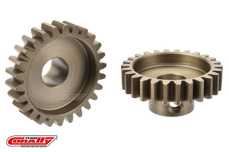 Team Corally M1.0 Pinion Short Wide Teeth Hardened Steel 25 Teeth Shaft Dia. 8mm / C-73825