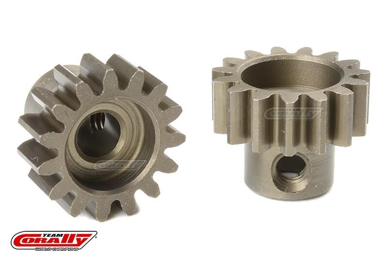 Team Corally M1.0 Motorritzel Stahl gehärtet 15 Zähne Welle 5mm / C-72715