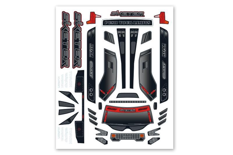 Team Corally Body Decal Sheet Sketer XP 4S 1 pc / C-00180-624-1