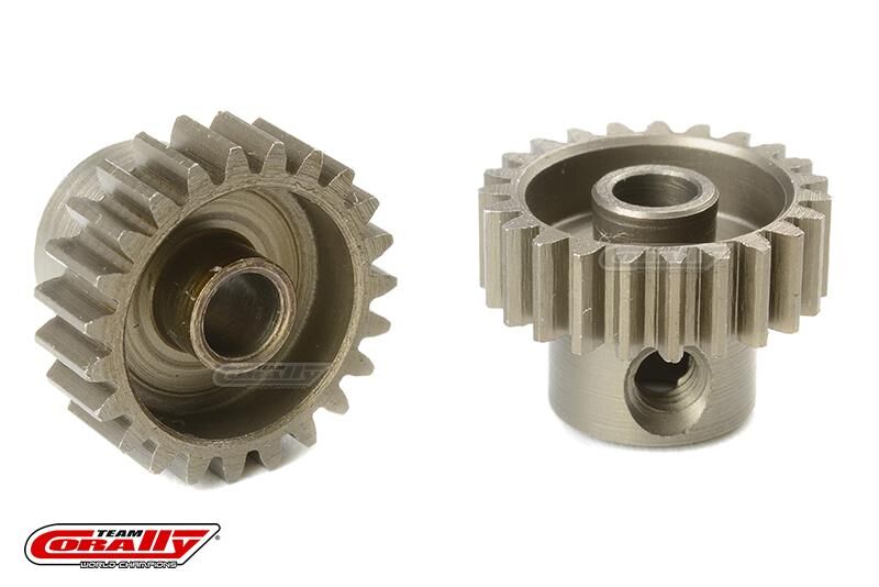 Team Corally 48 DP Motorritzel Stahl gehärtet 23 Zähne Welle 3.17mm / C-71423
