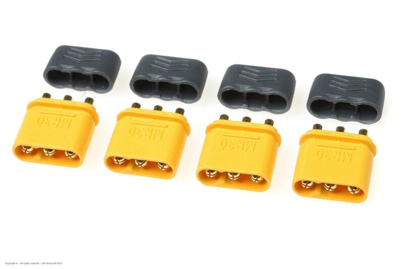 Revtec Connector MR-30 3-Polig mit Kappe Goldkontakten Buchse 4 St