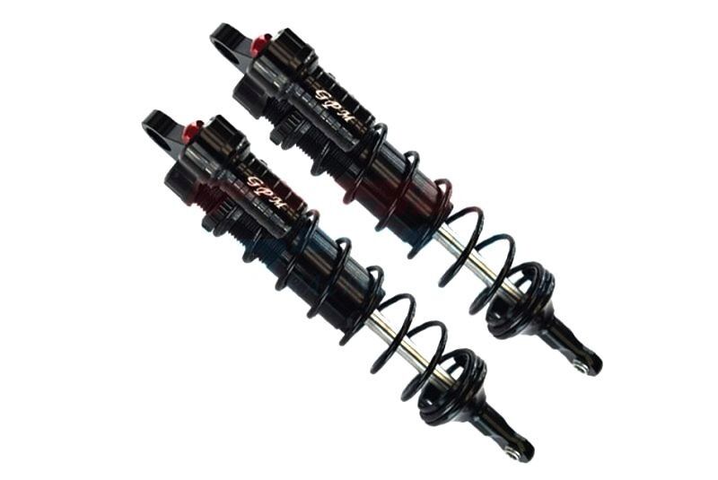 GPM TRAXXAS Sledge ALUMINIUM 6061-T6 L-SHAPE PIGGY BACK Dämpfer 143mm hinten black / SLE143R/LBKBK