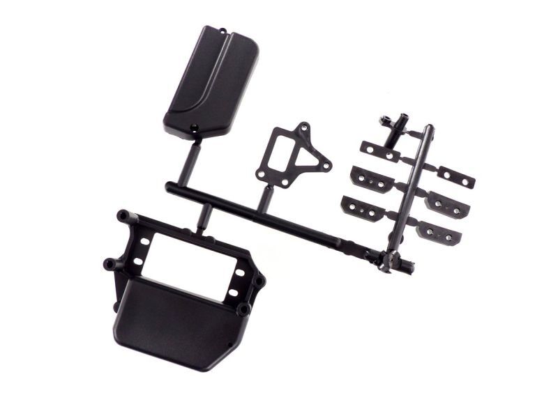 Mugen Lenkservo Befestigung & Empfängerbox / MUGE2323-B