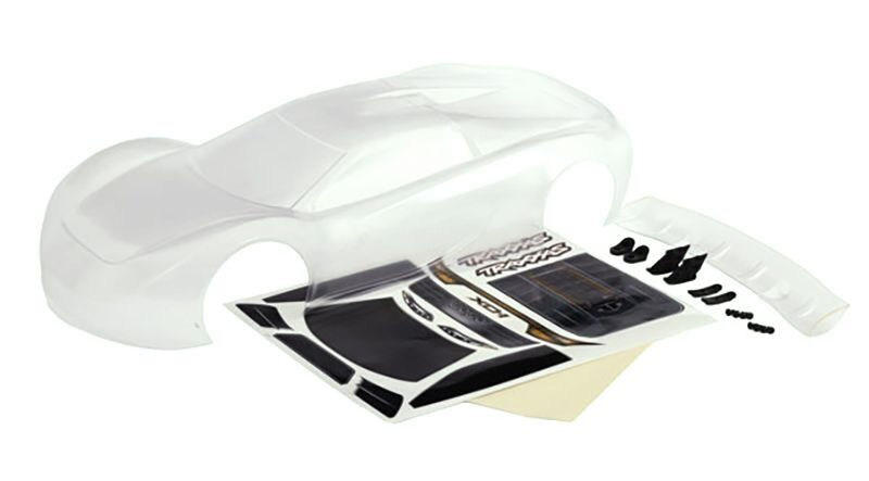 TRAXXAS Karo, XO-1, klar unlackiert + Flügel + Zubehör + Decals / TRX6413