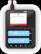 ISDT Ladegerät Einzelzellen C4 Evo 4x AAA / AA / 18650 / 26700 Li-F e/Li-Ion für USB-C Versorgung / C4-Evo