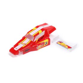 Losi Karosserie und Heckflügel rot: Mini JRX2 /...