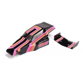 Losi Karosserie und Heckflügel schwarz: Mini JRX2 /...