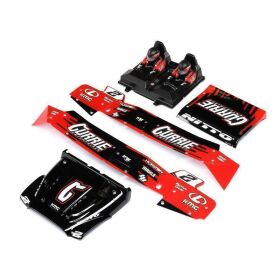 LOSI Ersatzteil Body/Driver Set, Red, Silkscreened:...