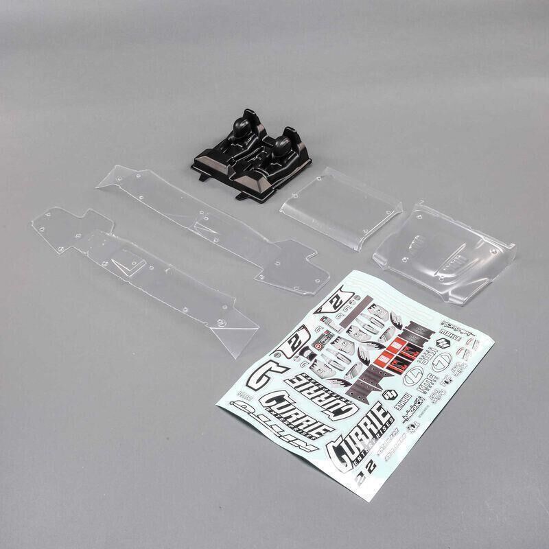 LOSI Ersatzteil Body/Driver Set, Clear: Hammer Rey / LOS230100