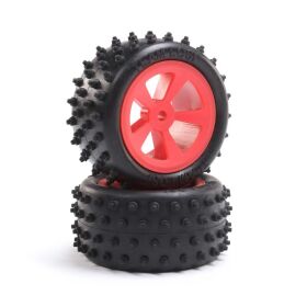 LOSI Ersatzteil 4 Row Rear Tires, Mounted, Red (2): Mini...