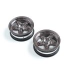 LOSI Ersatzteil Front Wheel, Black Chrome (2): 22S Drag / LOS43049