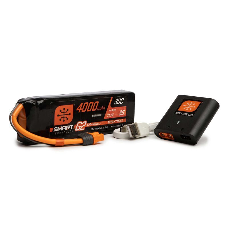 Spektrum Smart G2 Powerstage Air Bundle 3S 4000mAh LiPo Akuu / S120 Ladegerät / SPMXPSA300