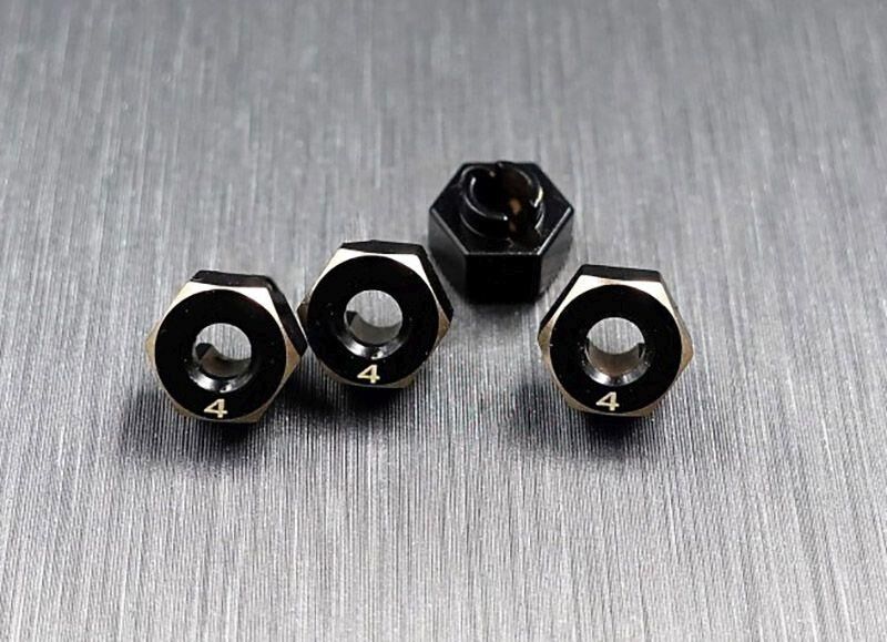 SAMIX SCX24 brass hex adaptar (4mm) / SAMscx24-4063-4