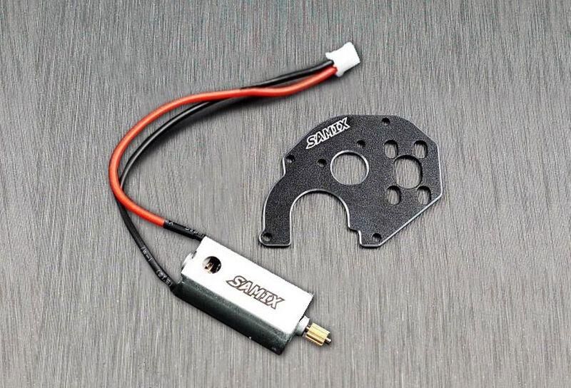 SAMIX SCX24 alum. motor plate & samix 050 motor combo set / SAMscx24-6037c2