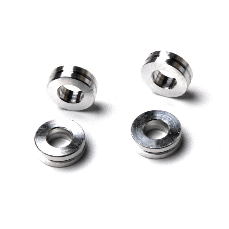 PR Racing Silver Aluminum Spacer -3x6.0x2mm (4) / PR85440311