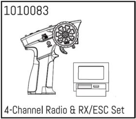 ABSIMA 4-Channel Radio & RX/ESC Set Micro Crawler...