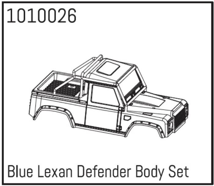 ABSIMA Blue Lexan Defender Body Set Micro Crawler 1:24 / 1010026