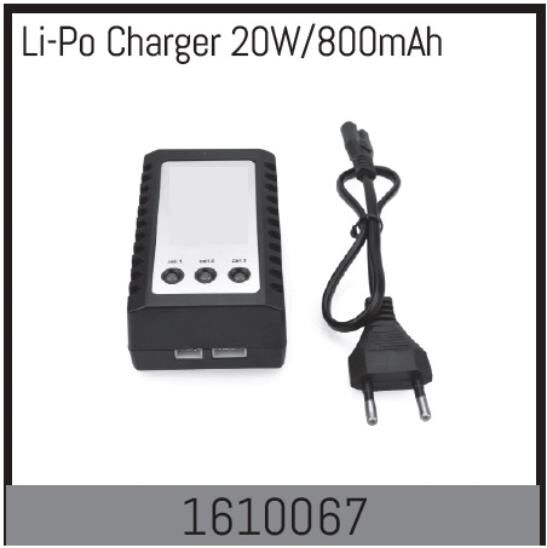 ABSIMA Ersatzteil Li-Po Charger 20W/800mAh / 1610067