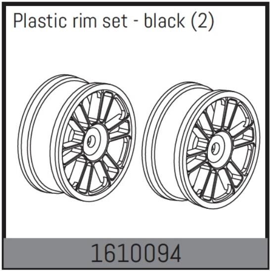ABSIMA Ersatzteil Plastic rim set - black (2 Pcs.) / 1610094