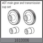 ABSIMA Ersatzteil 40T main gear and transmission cup set / 1610006