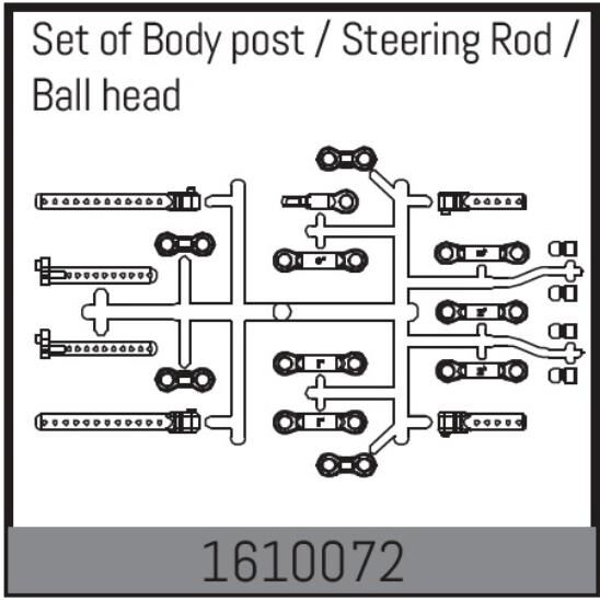 ABSIMA Ersatzteil Upper suspension arm set front/rear / 1610072