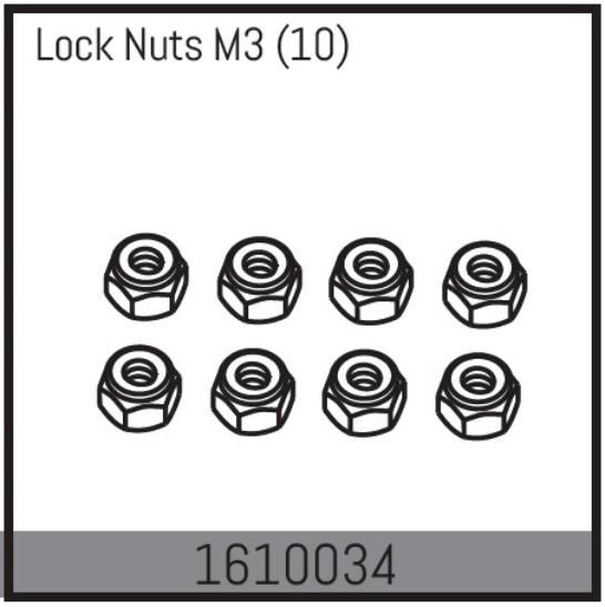ABSIMA Ersatzteil Lock Nuts M3 (10 Pcs.) / 1610034