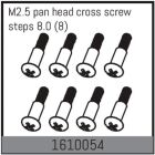 ABSIMA Ersatzteil M2.5 pan head cross screw steps 8.0 (8 Pcs.) / 1610054